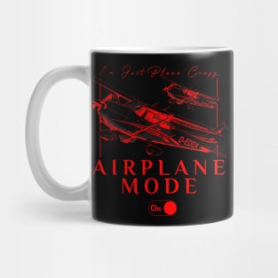 Pilot C172 Flying Gift Airplane Mode T-Shirt I'm just plane crazy red version Mug